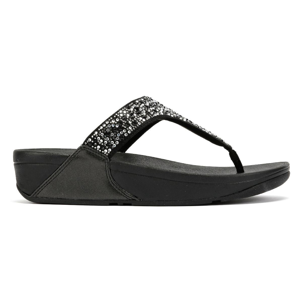 FitFlop Lulu Crystal Mix Sandales Noires Pour Femmes