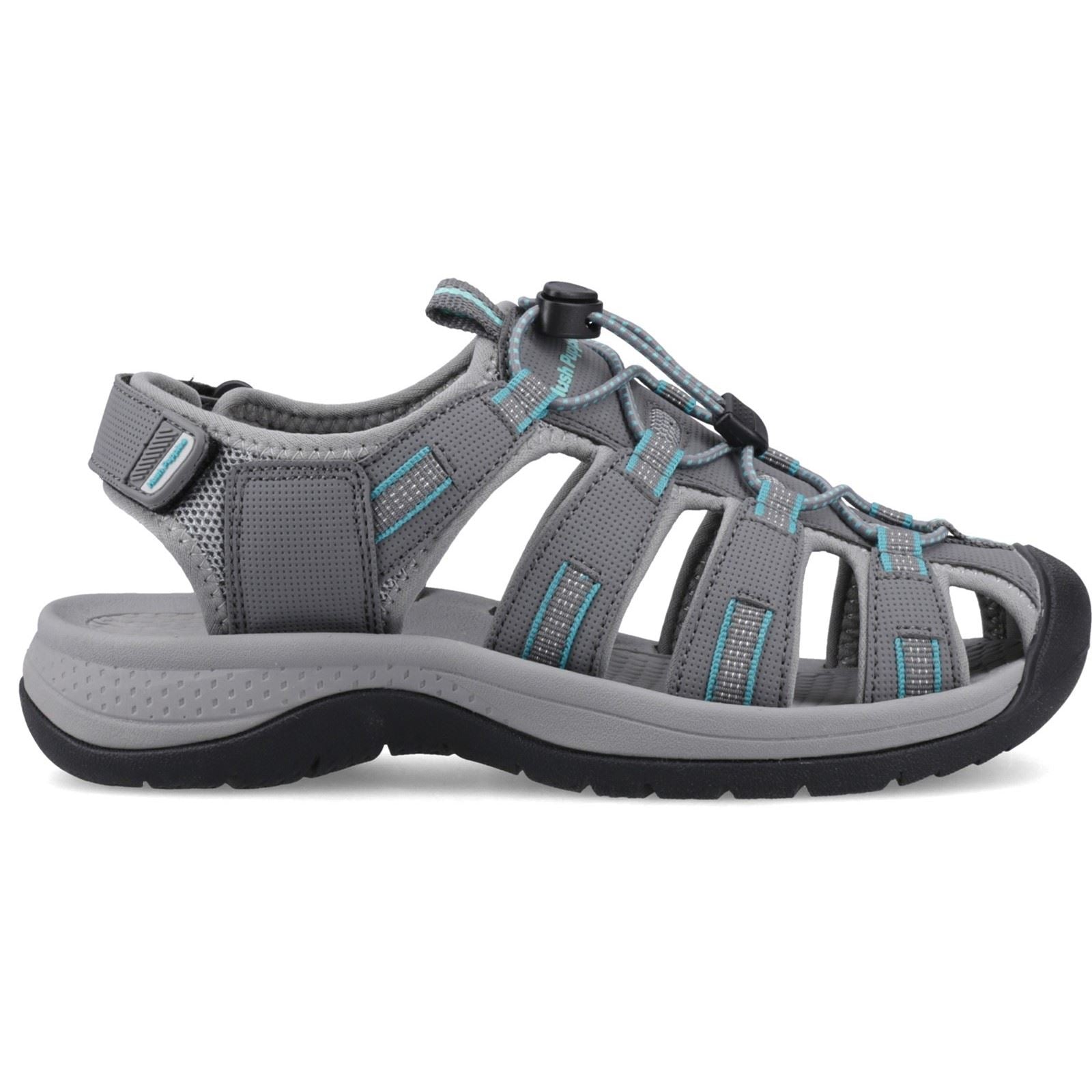 Hush Puppies Panama Sandal Sandales Grises En Textile Pour Femmes