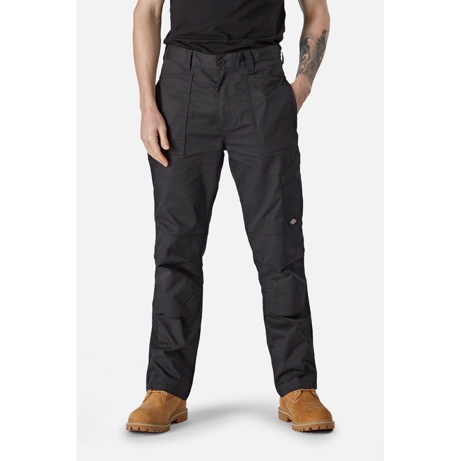 Dickies Action Flex Pantalons De Plein Air Pour Hommes En Polyester Noirs