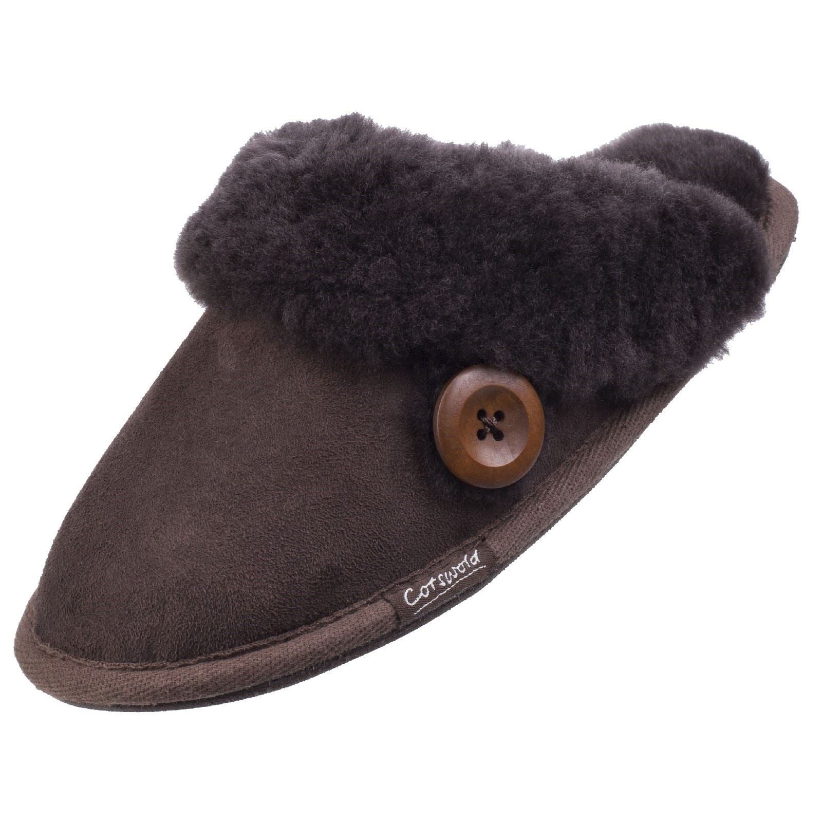 Cotswold Lechlade Mules En Cuir Pour Femmes De Couleur Chocolat