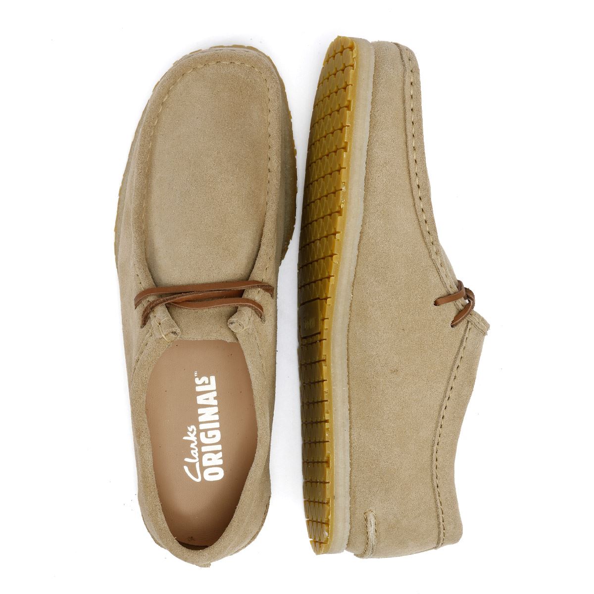 Clarks Originals Godney Lace Chaussures À Lacets Beige Pour Hommes En Suède
