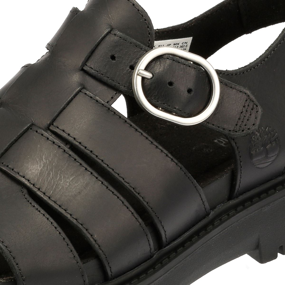 Timberland Clairemont Way Fisherman Sandales Noires Pour Femmes En Cuir