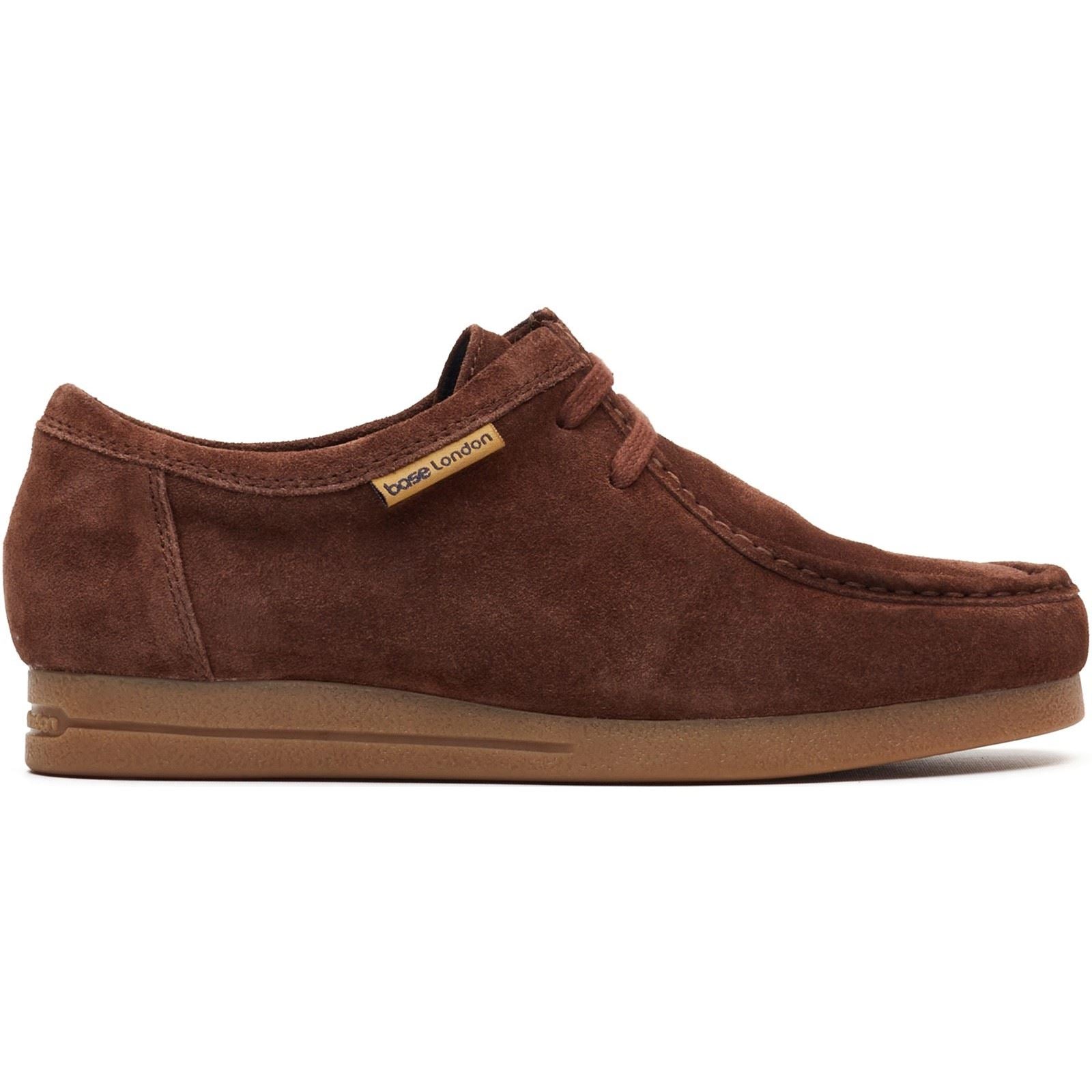 Base London Koko Lace Up Chaussons En Cuir Pour Hommes Marron