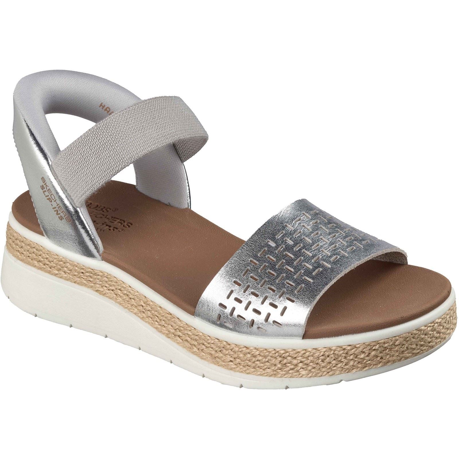 Skechers BOBS Sun Ray Sandales En Argent Pour Femmes