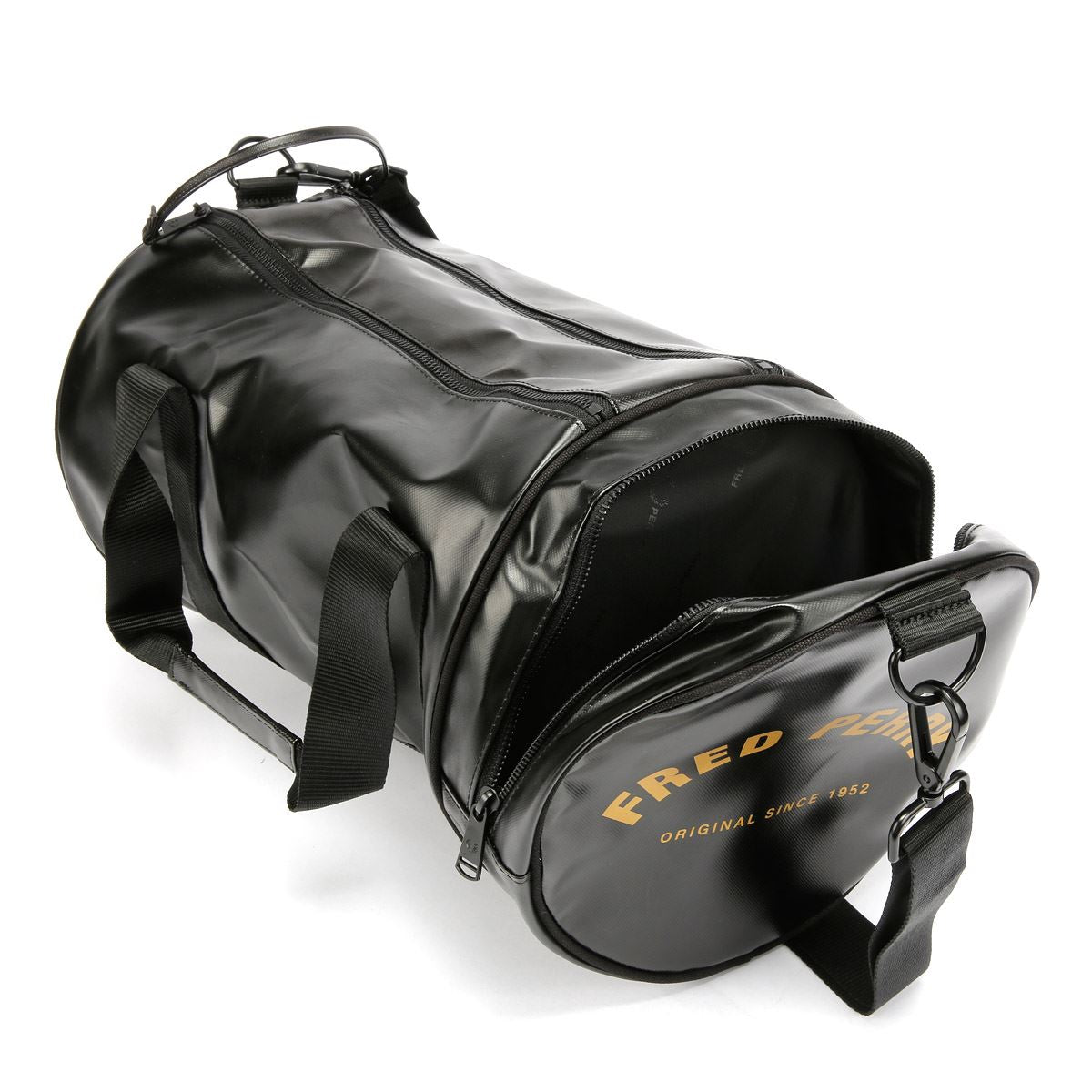 Fred Perry Tonal Classic Barrel Sac Croisé Noir/Or En Synthétique