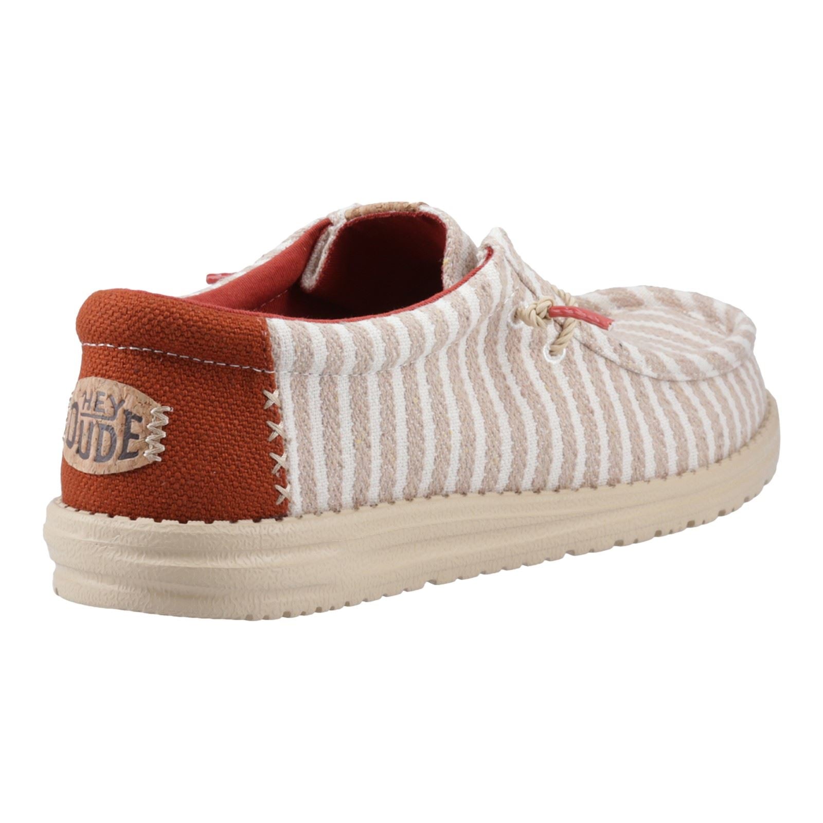 HEYDUDE Wally Resort Mocassins Pour Hommes En Mélange De Polyester Multi/Rouge Chili