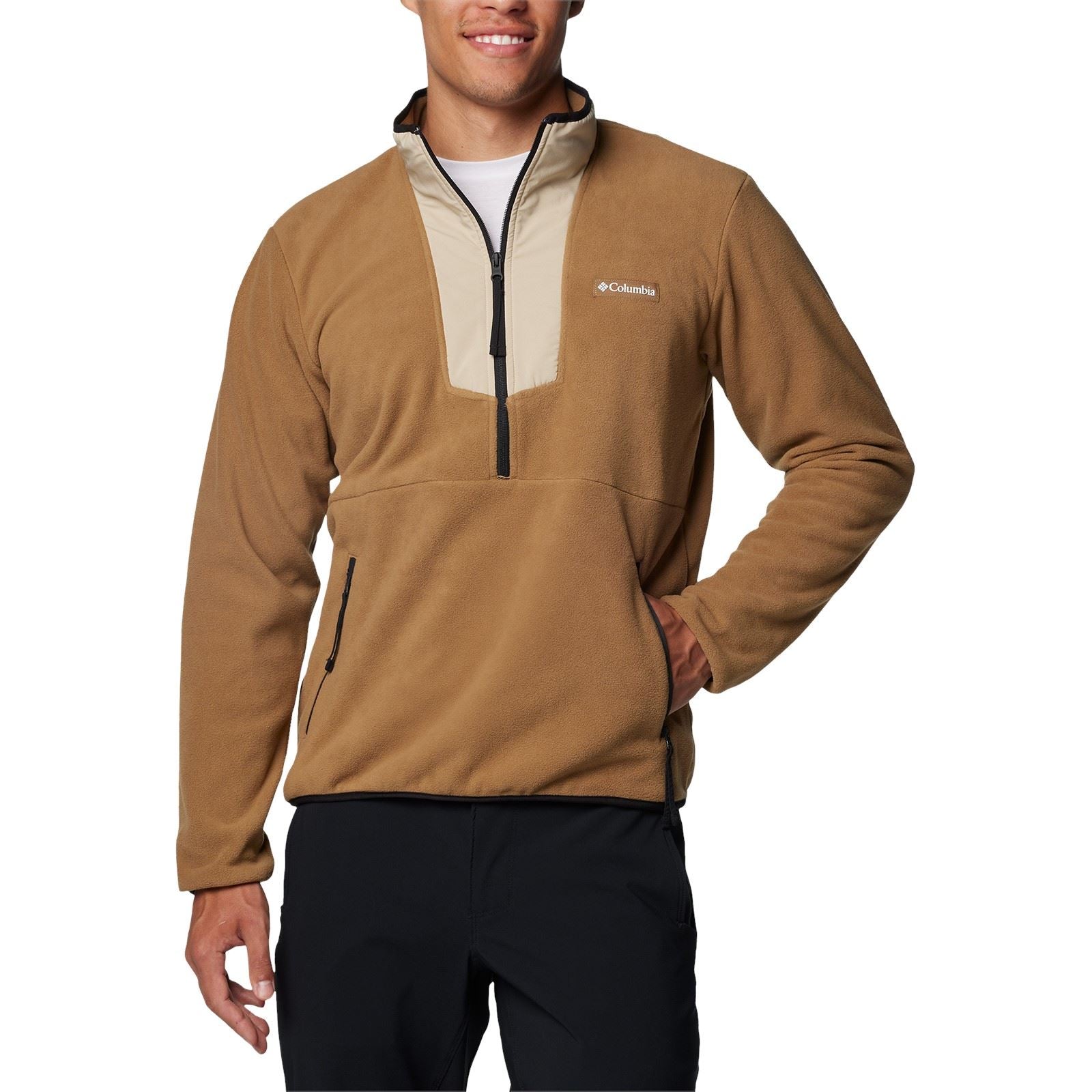 Columbia Sequoia Grove Half Zip Fleece Pulls À Col Zippé Marron En Polyester Pour Homme