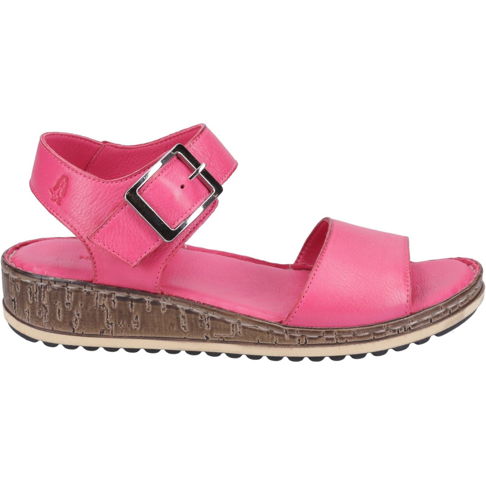 Hush Puppies Ellie Sandales Pour Femmes En Cuir Fuchsia
