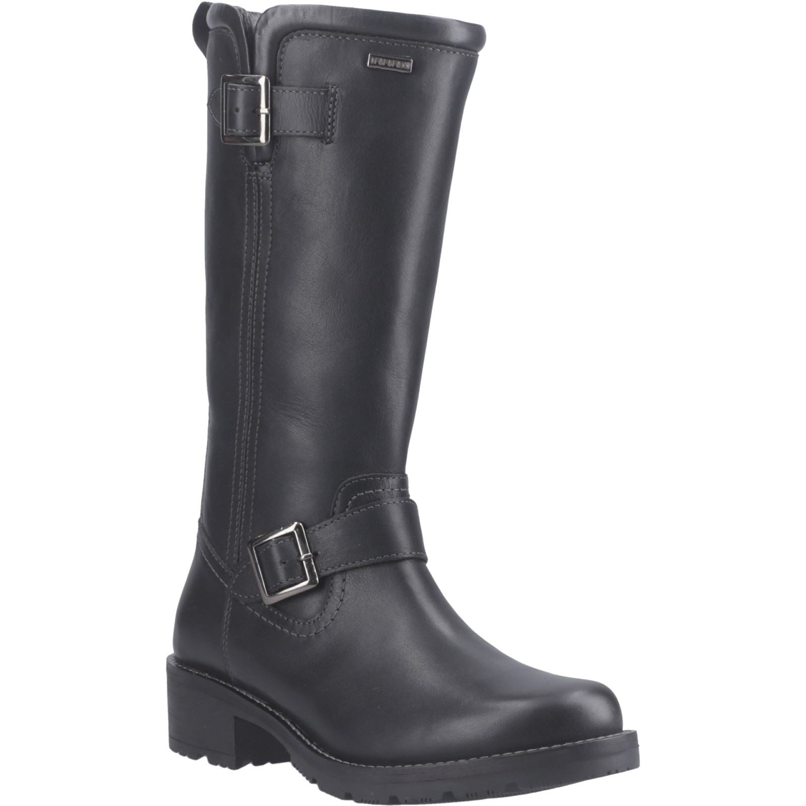 Hunter Skye Tall Boot Bottes Noires En Cuir Pour Femmes