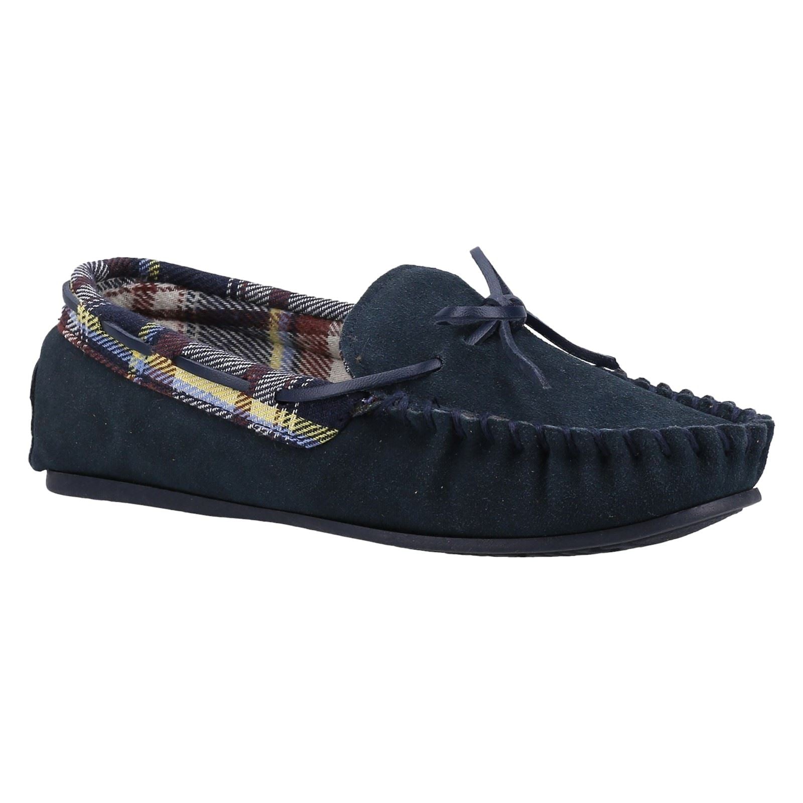 Cotswold Chatsworth Chaussons Pour Femme En Suède Marine