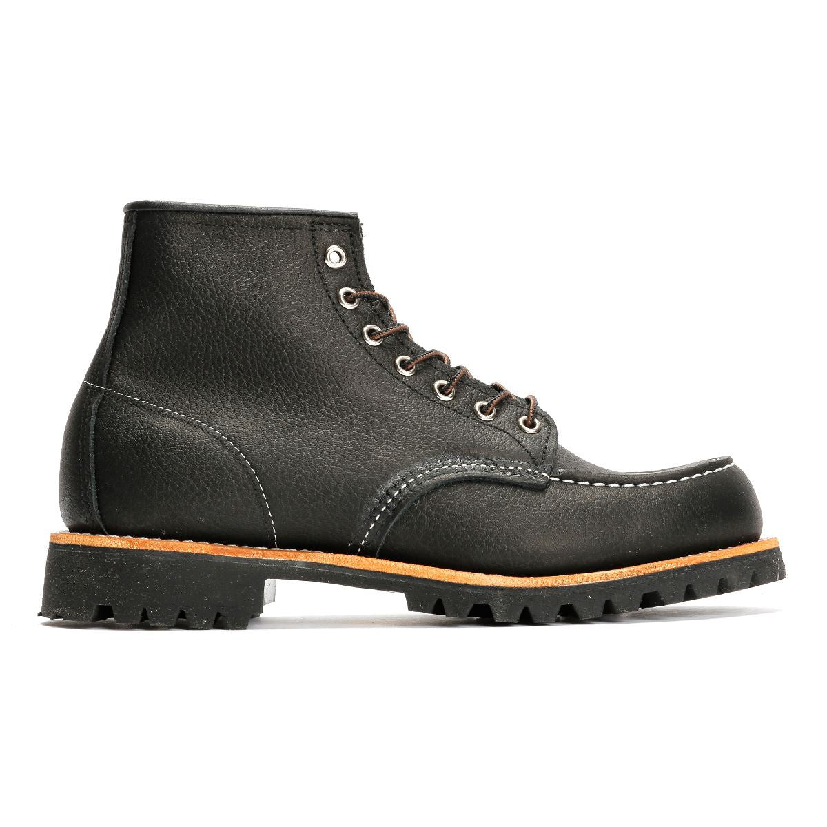 Red Wing 2949 Roughneck 6" Moc Toe Bottes Noires En Cuir Pour Hommes