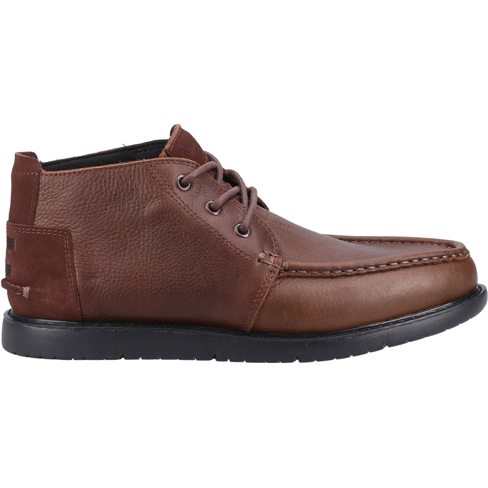 TOMS Navi Moc Chukka Bottines En Cuir Pour Hommes Marron
