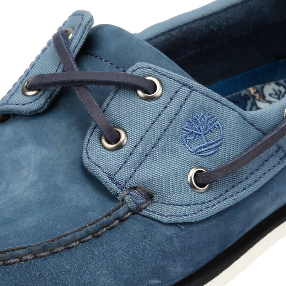 Timberland Classic 2 Eye Chaussures À Lacets Bleues Pour Hommes En Cuir