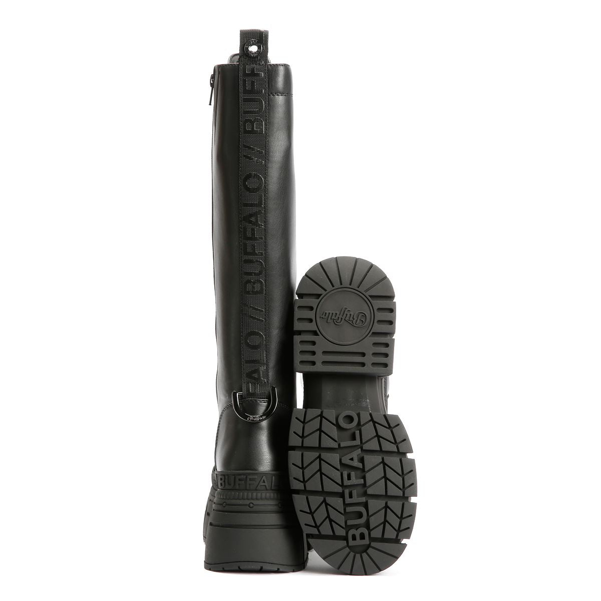 Buffalo Gospher Lace Up High Bottes Noires Pour Femmes