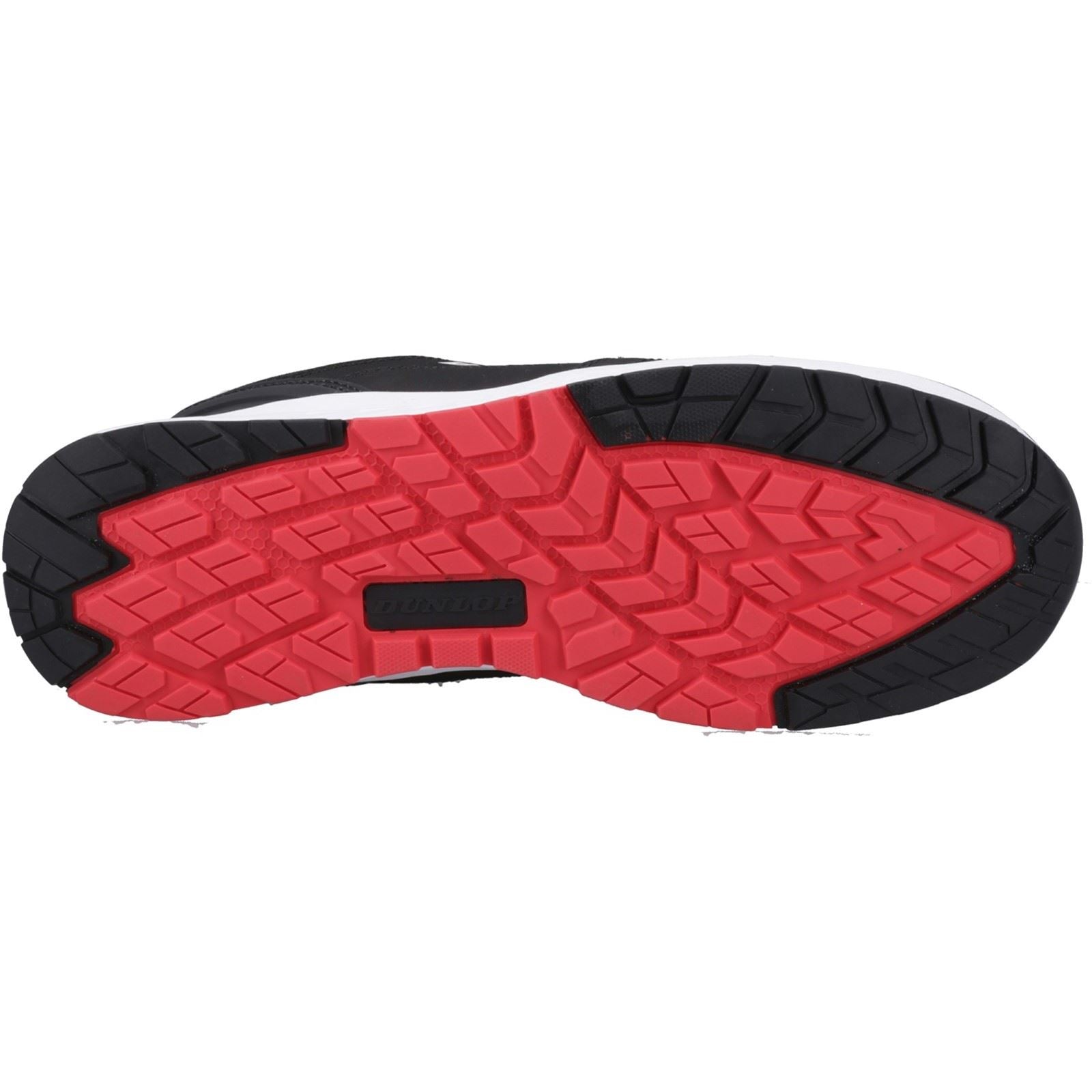 Dunlop Storm Baskets De Sécurité Pour Hommes En Nubuck Noires/Blanches/Rouges