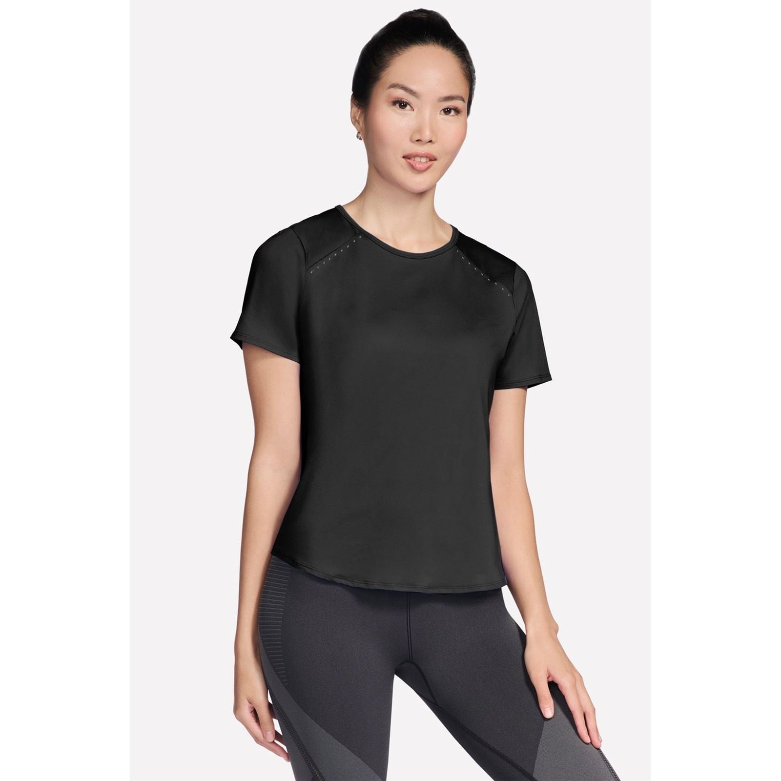 Skechers Stride Performance Tee T-Shirts De Sport Noirs Pour Femmes