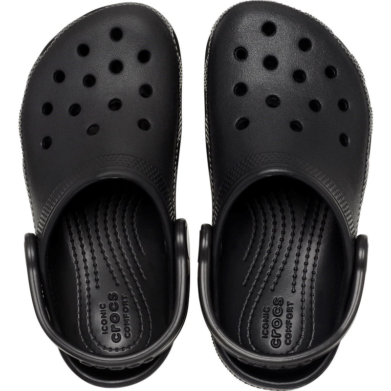 Crocs Toddler Classic Loafers En Caoutchouc Croslite Noir