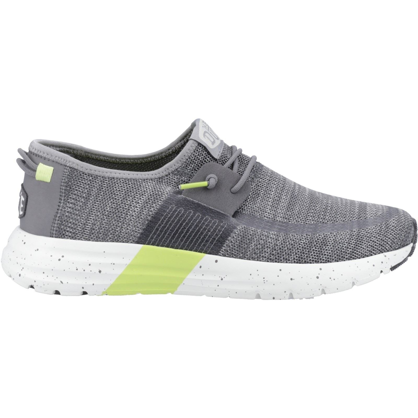 HEYDUDE Sirocco Sport Mode Baskets Pour Hommes Gris Chiné/Charbon