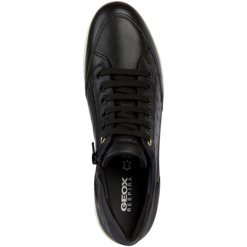 Geox D MYRIA Baskets Noires Pour Femme En Simili Cuir