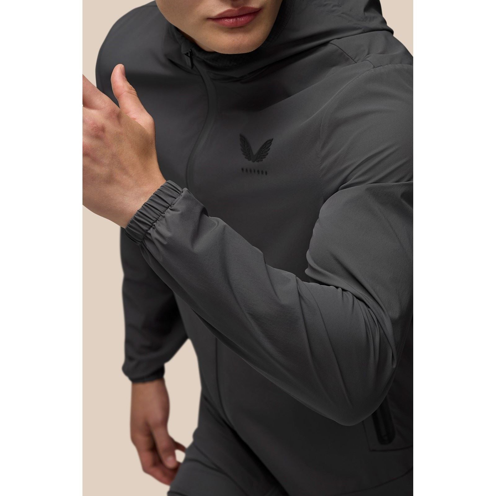 Castore Lightweight Flex Jacket Vestes De Survêtement Grises Pour Hommes