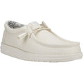 HEYDUDE Wally Canvas Chaussures Bateau Blanches En Coton 100% Pour Hommes