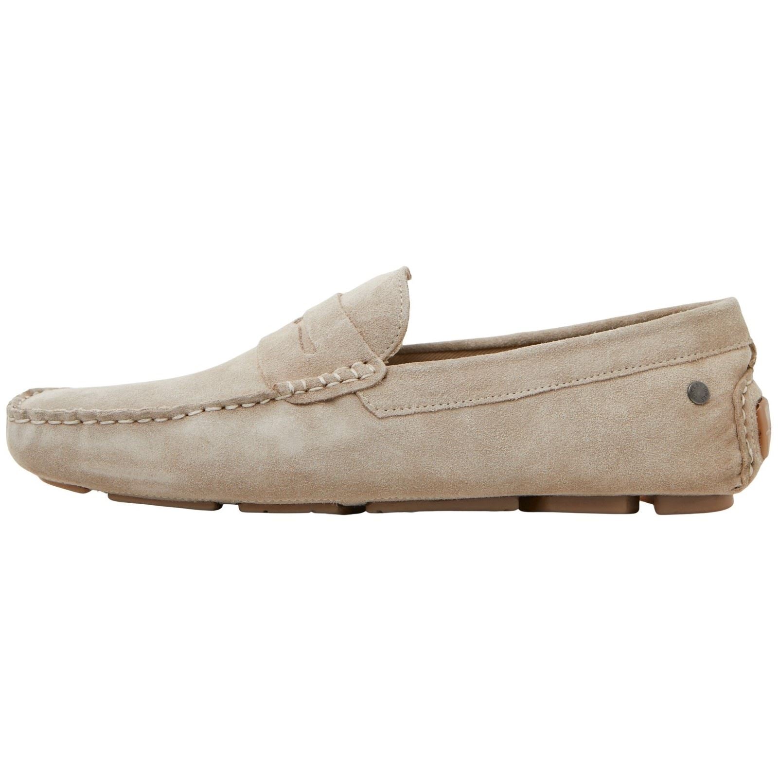 Jack & Jones Jensen Mocassins Pour Hommes Moonbeam En Daim Suédois