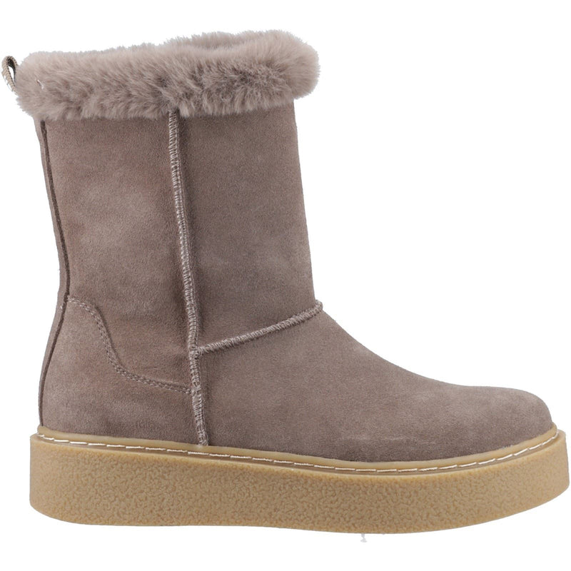 Hush Puppies Becca Mid Bottes Pour Femmes En Daim Taupe