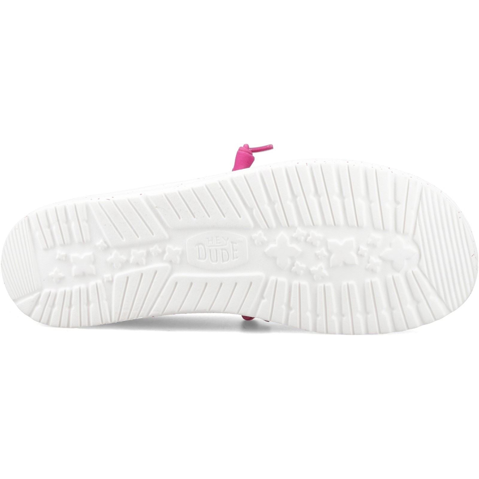 HEYDUDE Wendy Stretch Sox Mocassins En Polyester Pour Femmes En Fuchsia