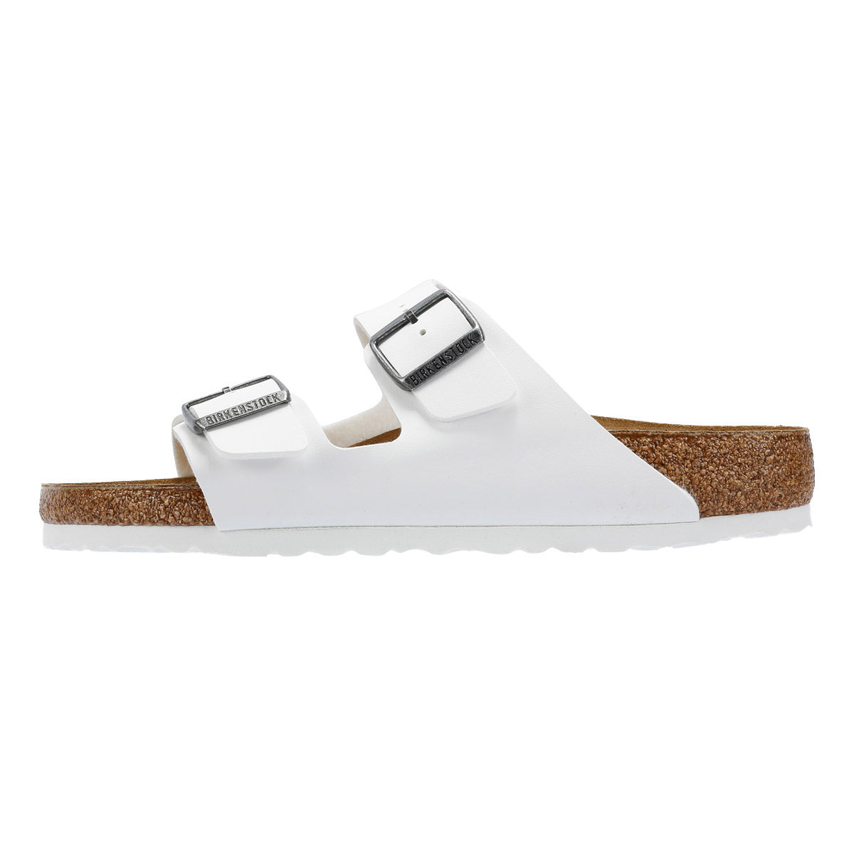 Birkenstock Arizona Birko-Flor Sandales blanches régulières pour hommes