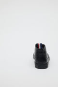 Ben Sherman Parka Bottes Noires En Cuir Pour Hommes