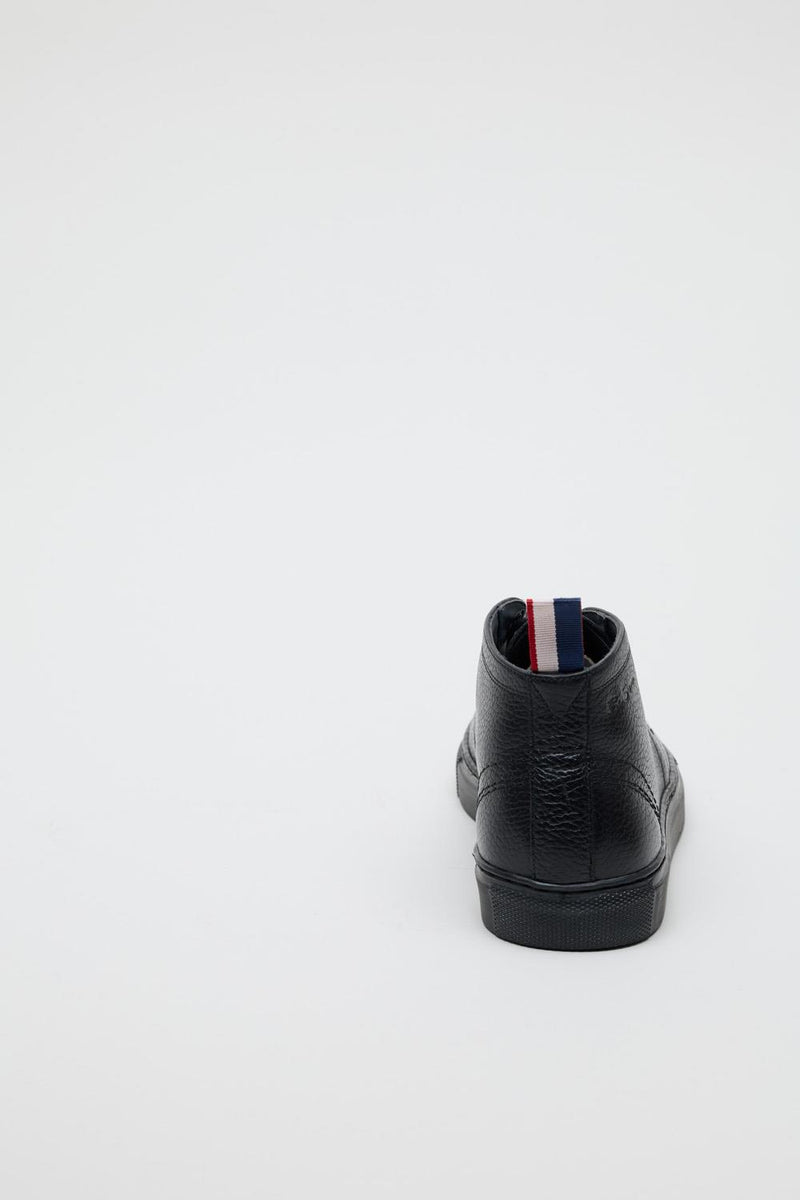 Ben Sherman Parka Bottes Noires En Cuir Pour Hommes