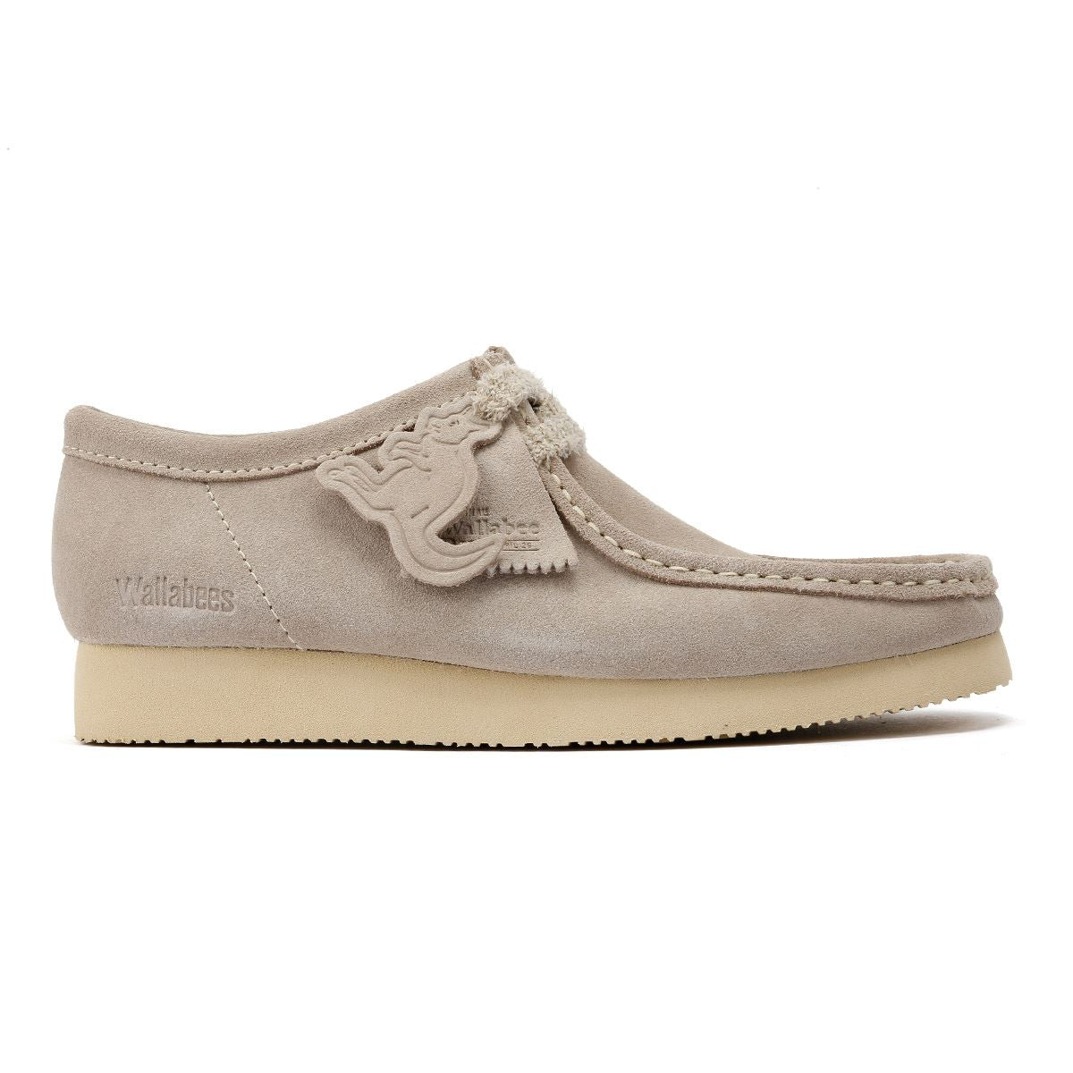Clarks Originals Wallabee Day Chaussures Grises Pour Hommes En Daim À Lacets