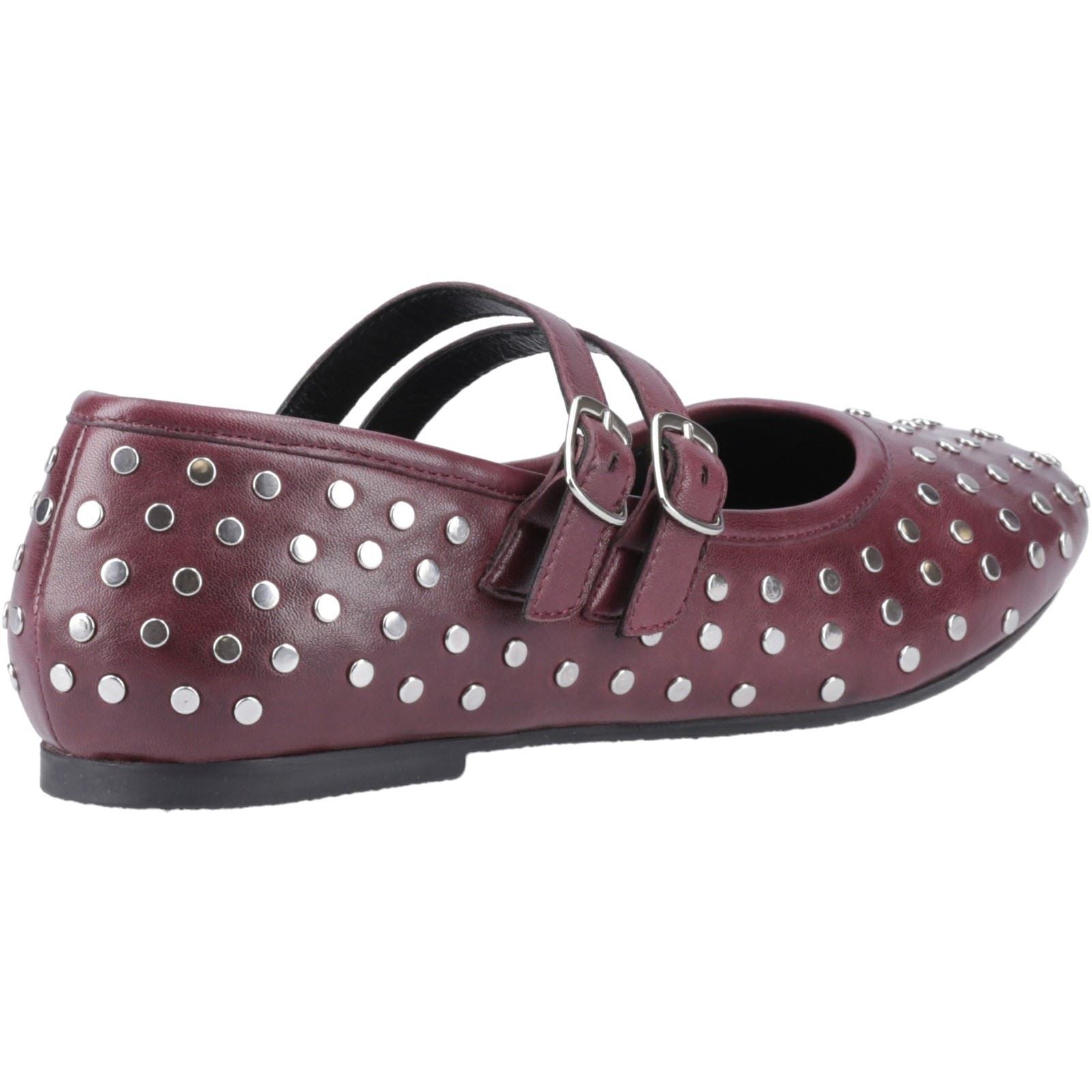 Hush Puppies Nixie Chaussures En Cuir Violet Pour Femme