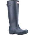 Hunter Original Tall Back Adjustable Bottes En Caoutchouc Bleu Marine Pour Femme