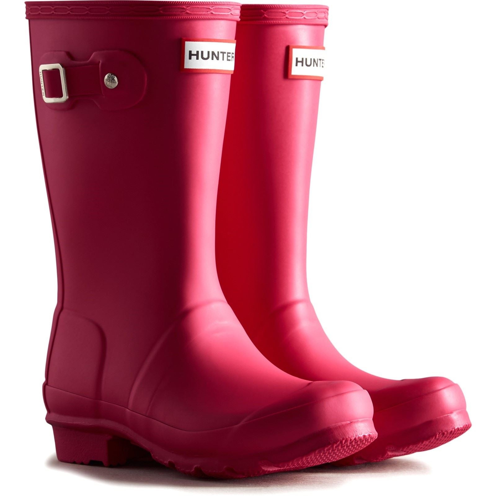Hunter Junior Originals Bottes En Caoutchouc Unisexes Pour Enfants Roses Vives