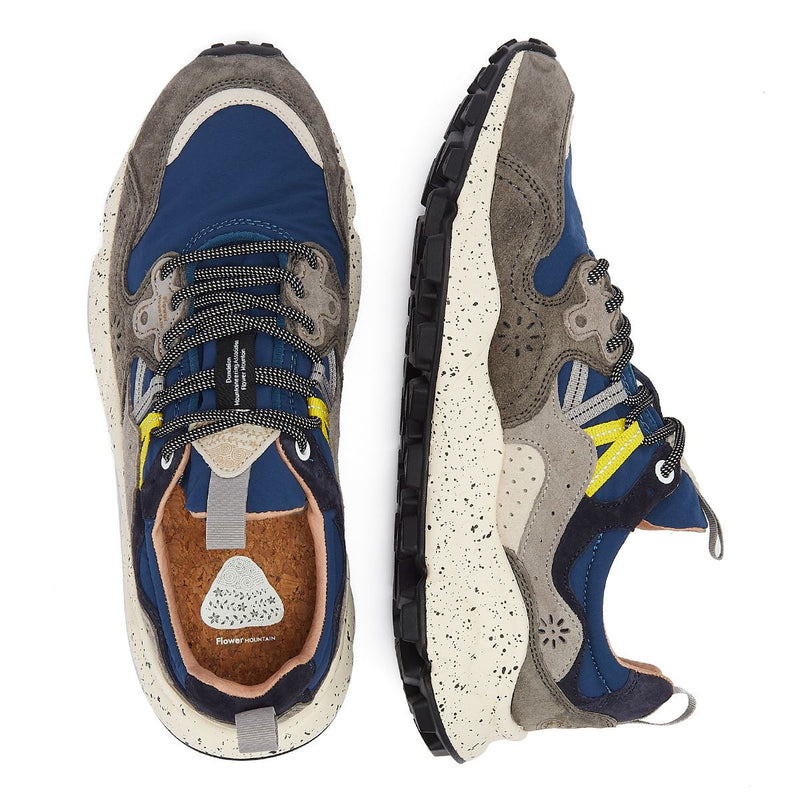 Flower Mountain Baskets Grises Pour Hommes En Daim Yamano