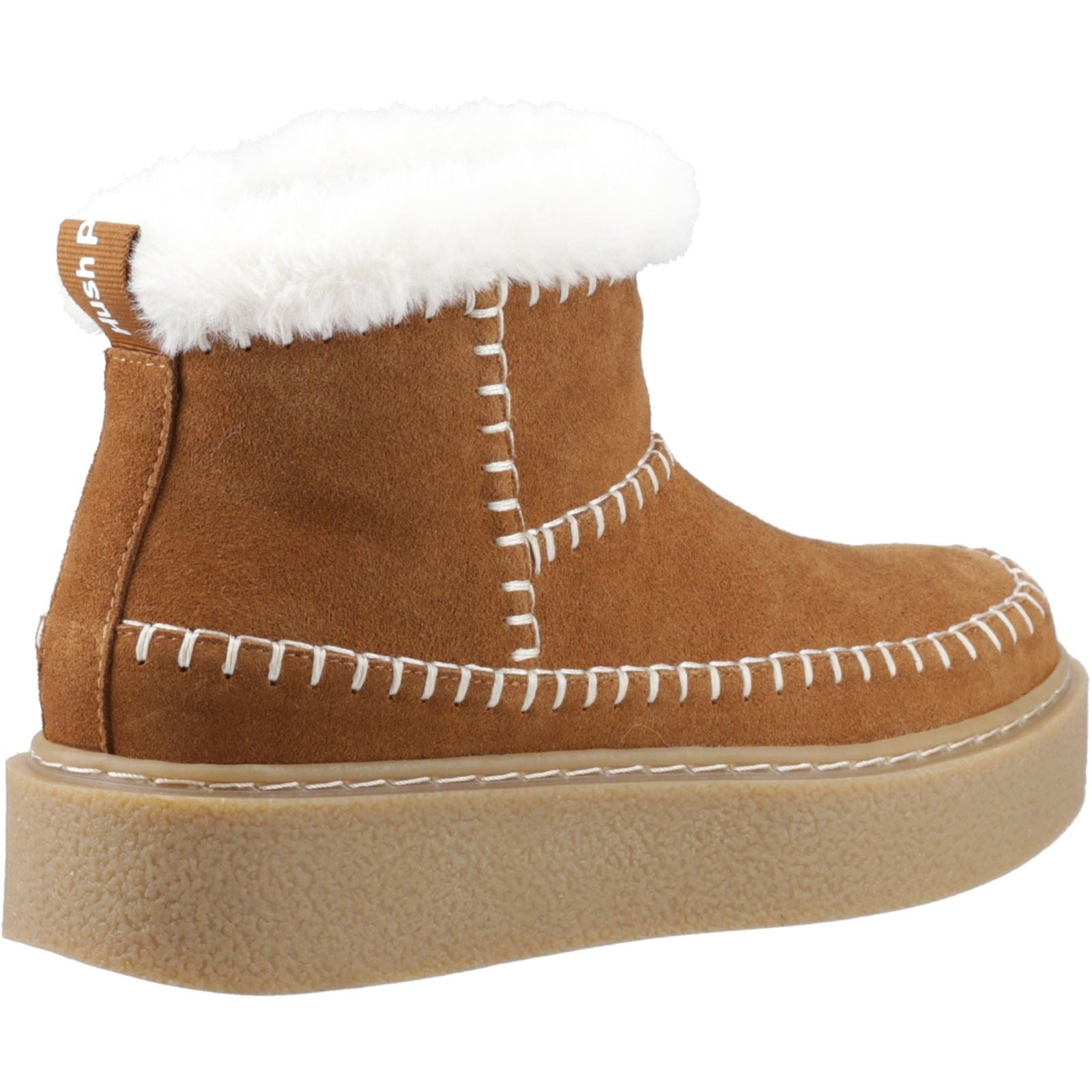 Hush Puppies Brielle Femmes Suédoises Bottines D'hiver En Daim Tan