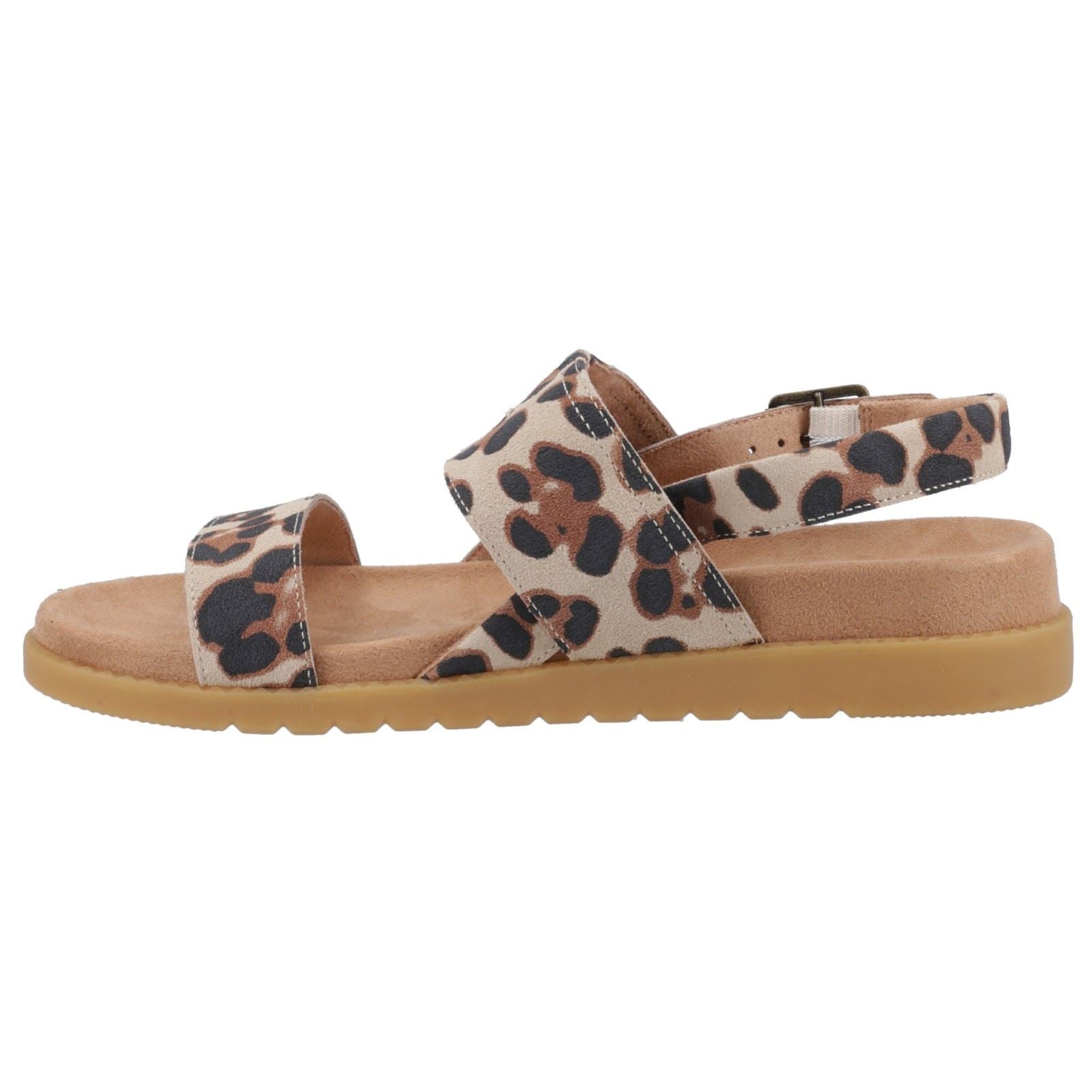 TOMS Marin Sandales Léopard Pour Femmes En Suède Couleur Avoine