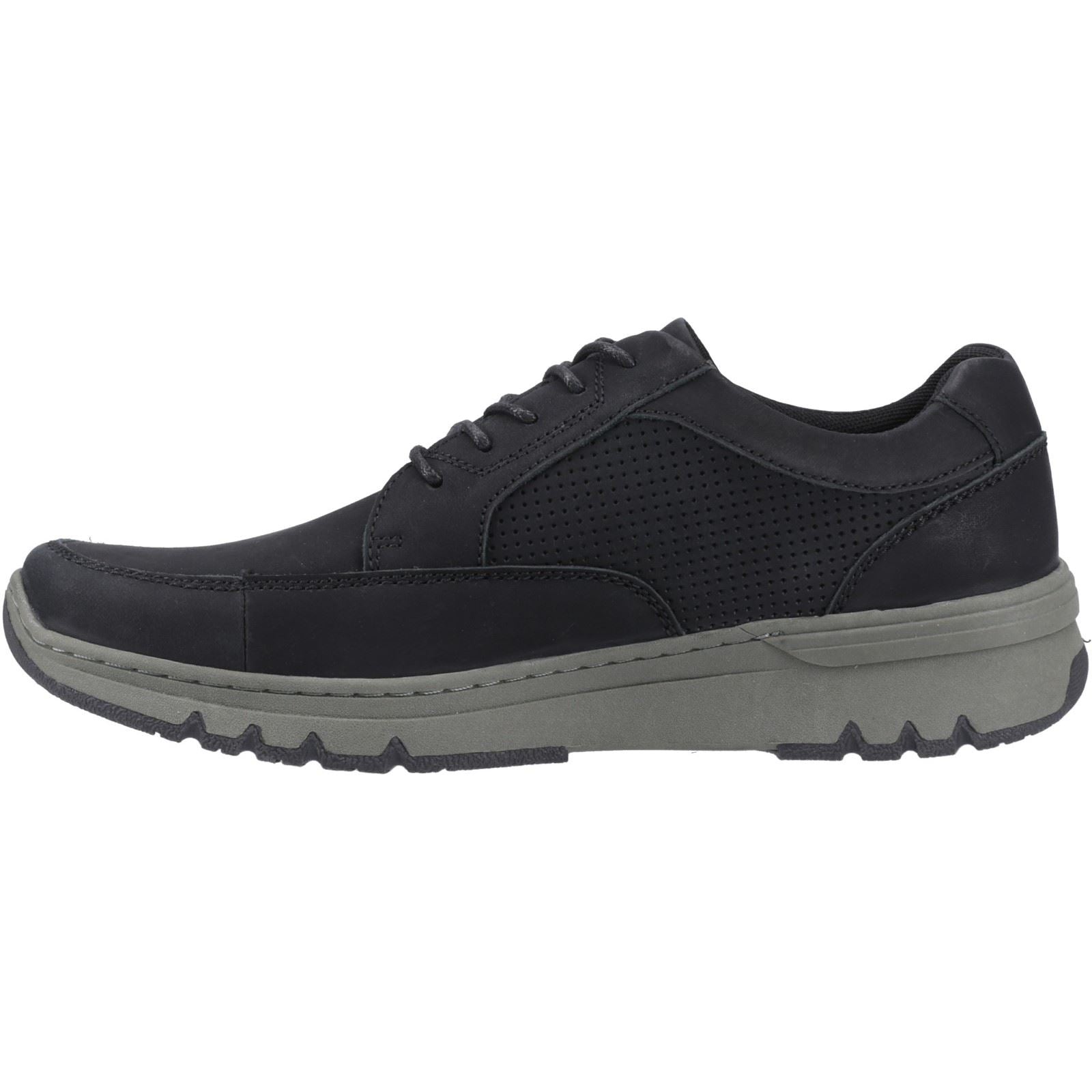 Hush Puppies Nelson Chaussures En Cuir Noir À Lacets Pour Hommes