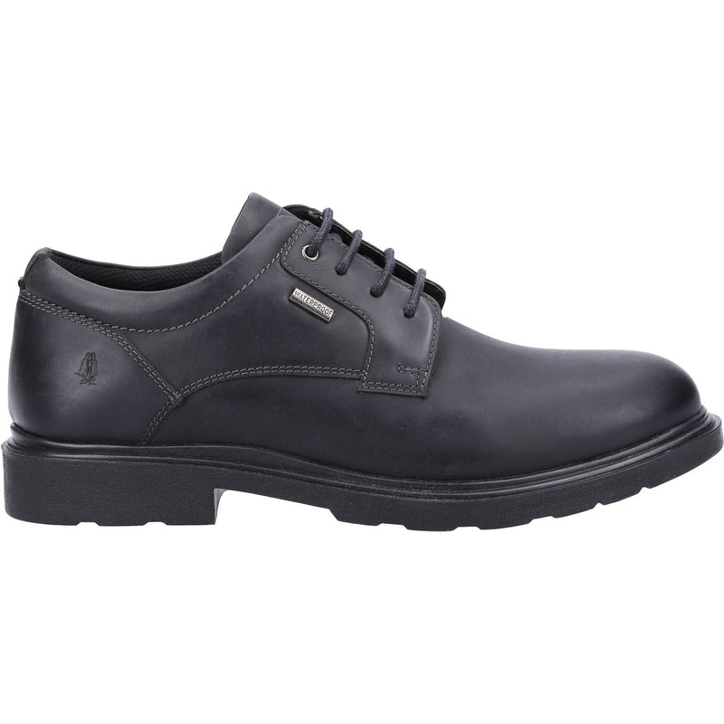 Hush Puppies Pearce Chaussures En Cuir Noir À Lacets Pour Hommes