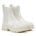 Calvin Klein Chunky Combat Chelsea Womens White Boots