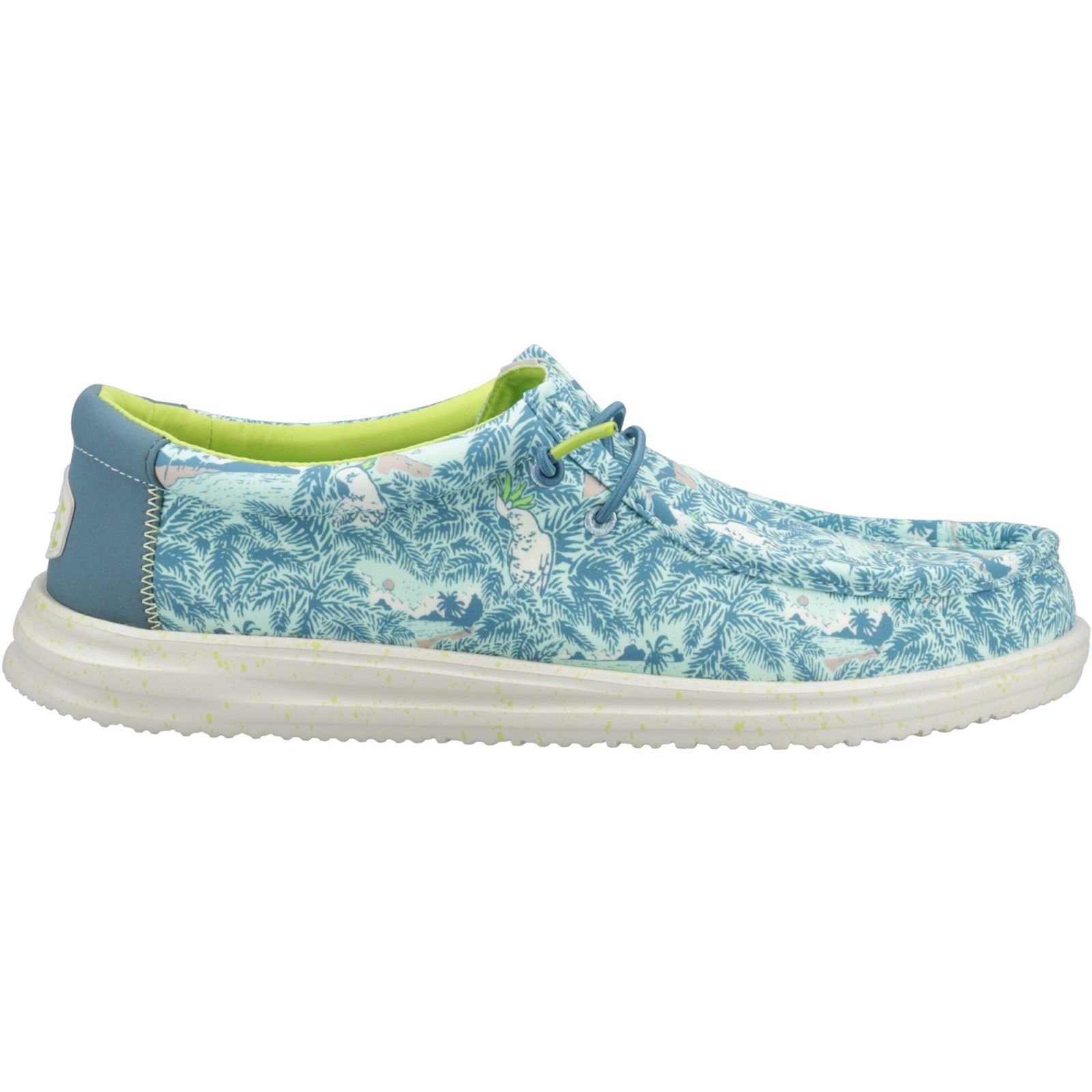 HEYDUDE Wally H2O Tropical Chaussures Bateau Tropicales Bleues Pour Homme
