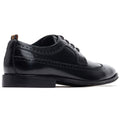 Base London Havisham Chaussures Richelieu Noires En Cuir Pour Hommes