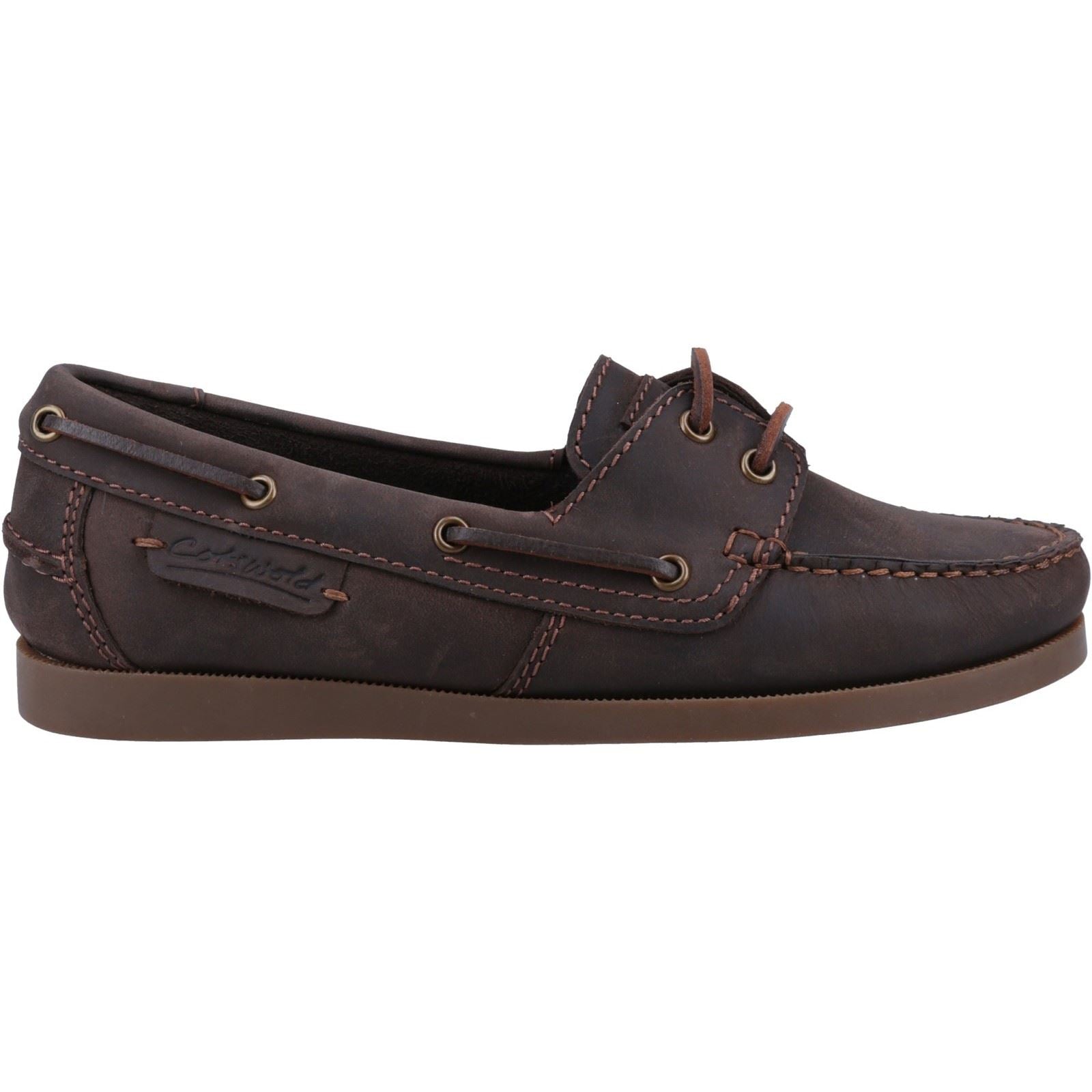 Cotswold Bartrim Chaussures Bateau Marron En Cuir Pour Hommes