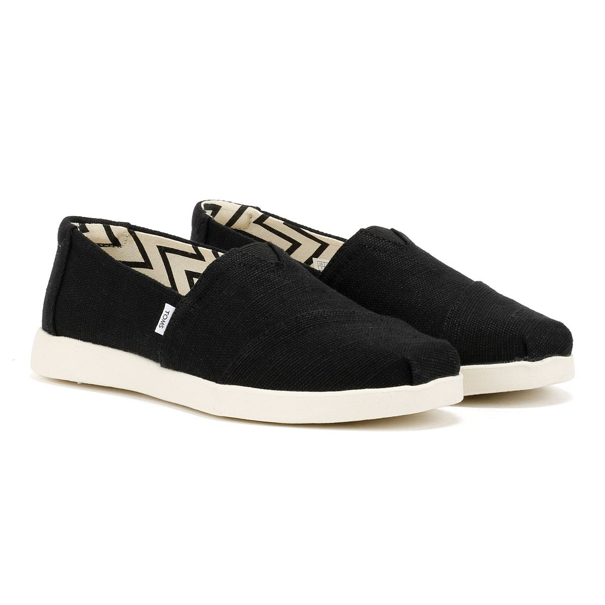 TOMS Alpargata Plus Heritage Espadrilles En Toile Pour Femmes Noires