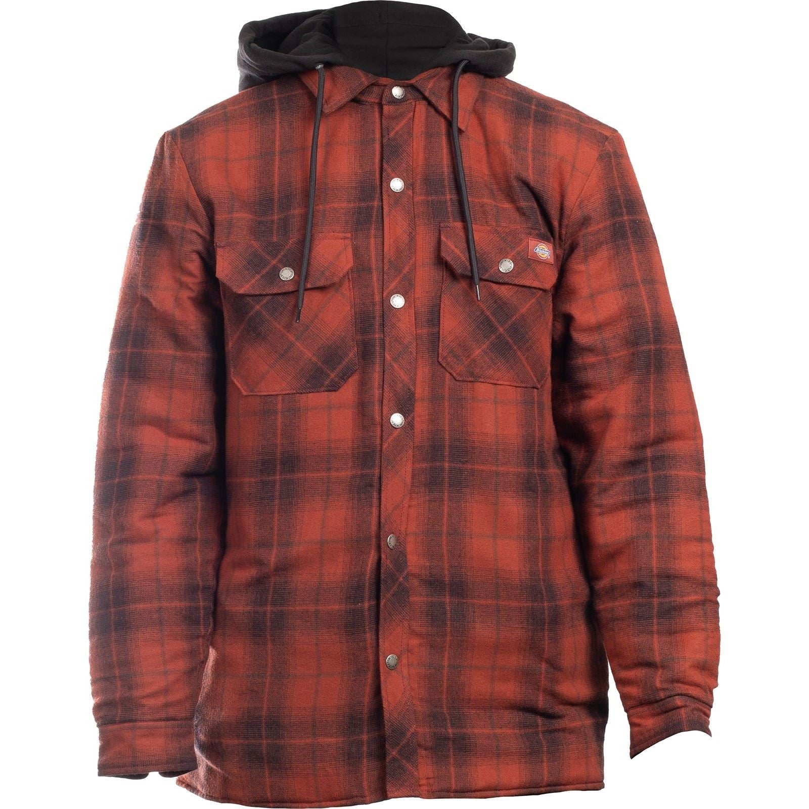 Dickies Fleece Hood Flannel Veste Chemise Rouge Pour Homme