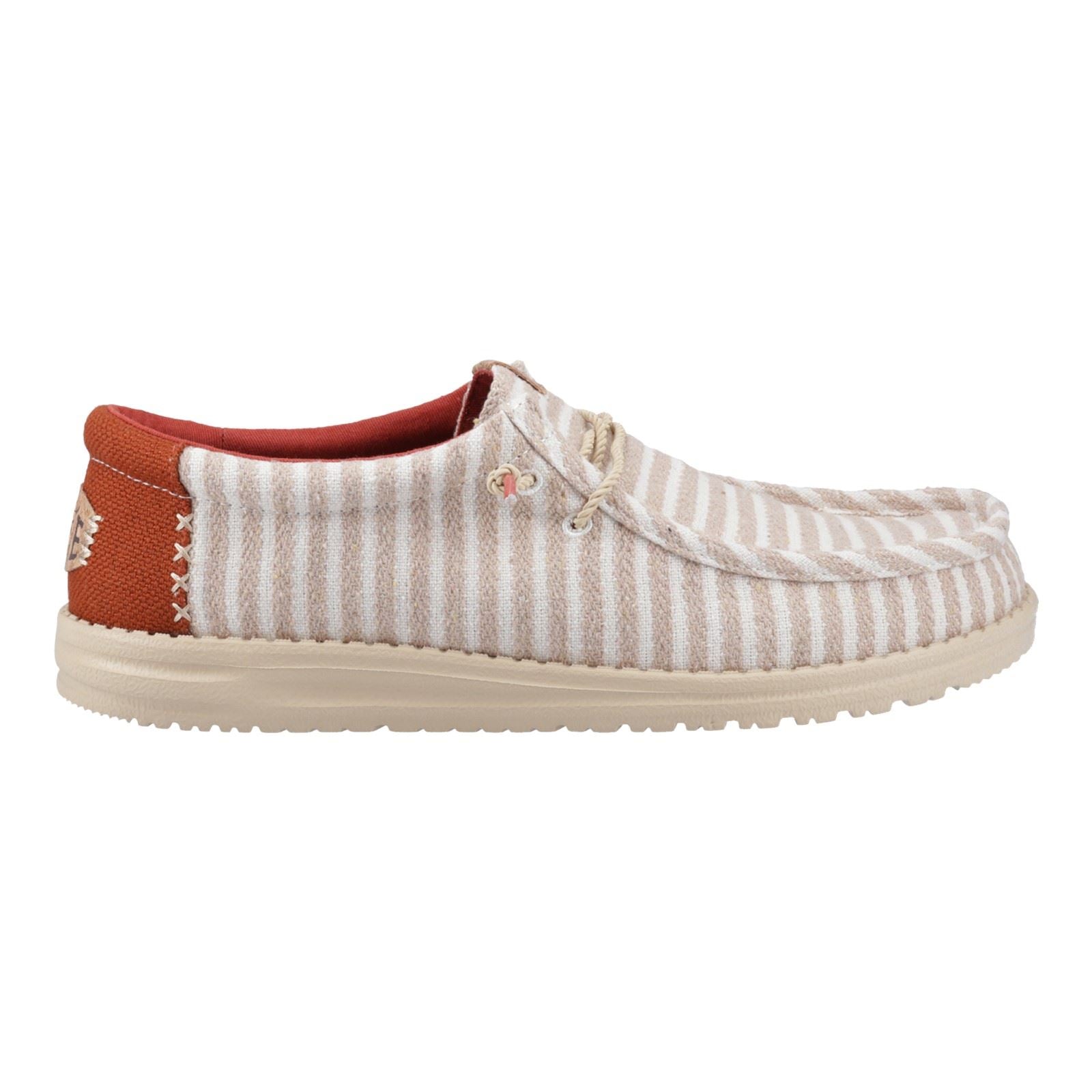 HEYDUDE Wally Resort Mocassins Pour Hommes En Mélange De Polyester Multi/Rouge Chili