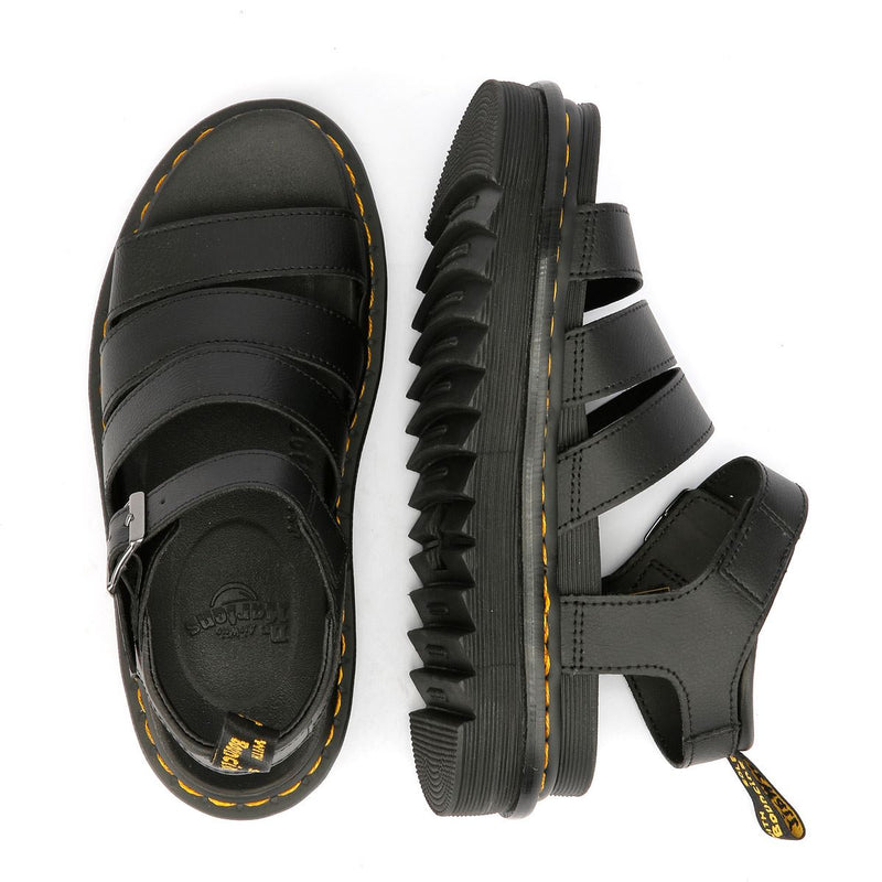 Dr. Martens Blaire Athena Sandales Noires Pour Femmes En Cuir
