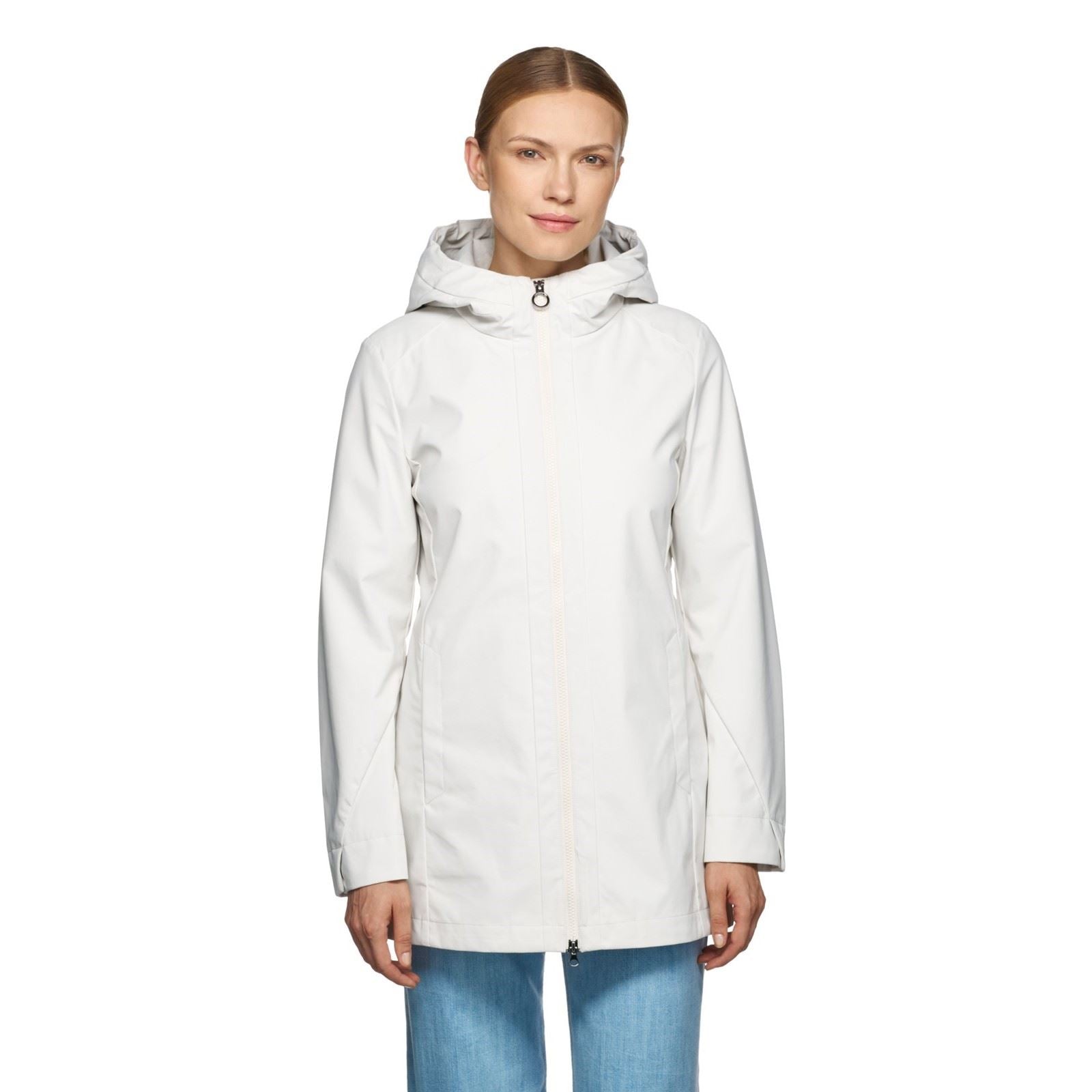 Geox W SPHERICA Manteau Parka Gris Pour Femmes