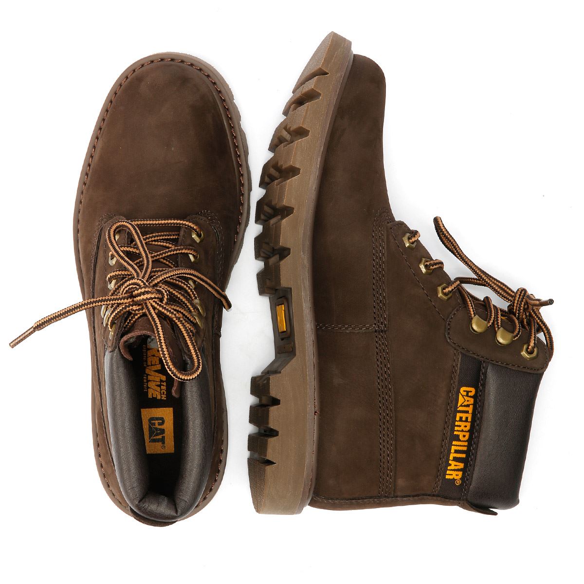 Caterpillar Colorado 2.0 Bottes En Cuir Marron Pour Hommes